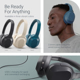 Core ANC Active Noise Cancelling Headphones - Cloud - over Ear Head Phones W/Built-In Microphones - Wireless & Bluetooth + Detachable 3.5Mm Wired - USB-C Charging Cable - 30 Hour Battery