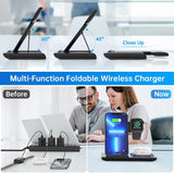 18W fast wireless charging station with QC3.0 adapter for multi-device use