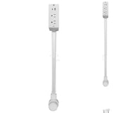 New Rotates 180° Electrical Outlet Extender Adjustable Length White Flat Plug Power Strip Power Socket Expander for Nightstand - webprivatecloud