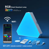 LED triangular RGB wall lamp with smart rhythm control