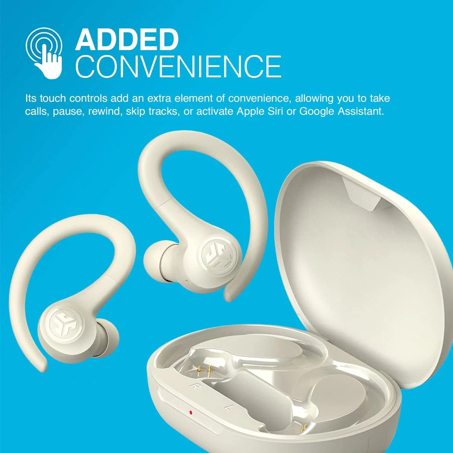 Go Air Sport Bluetooth Earbuds, True Wireless with Charging Case