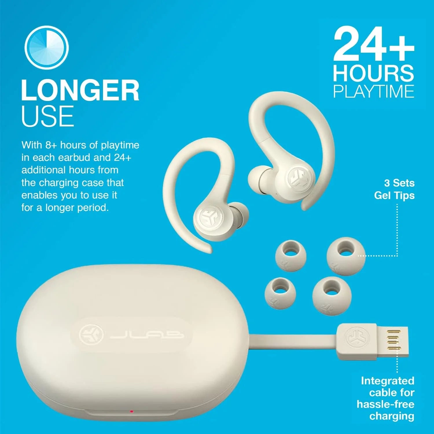 Go Air Sport Bluetooth Earbuds, True Wireless with Charging Case