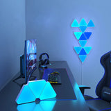 LED Triangular Quantum RGB Wall Lamp - Smart Rhythm Background Light for Bedroom and Office Decor