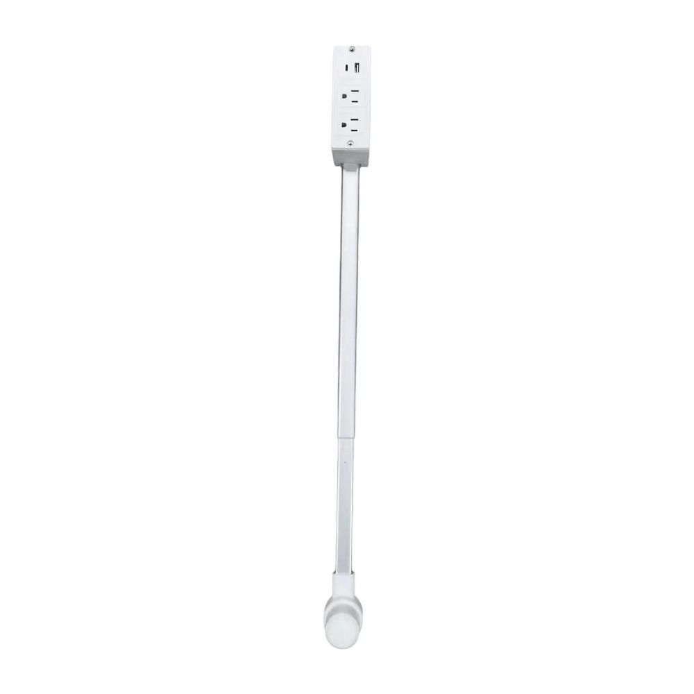 New Rotates 180° Electrical Outlet Extender Adjustable Length White Flat Plug Power Strip Power Socket Expander for Nightstand - webprivatecloud